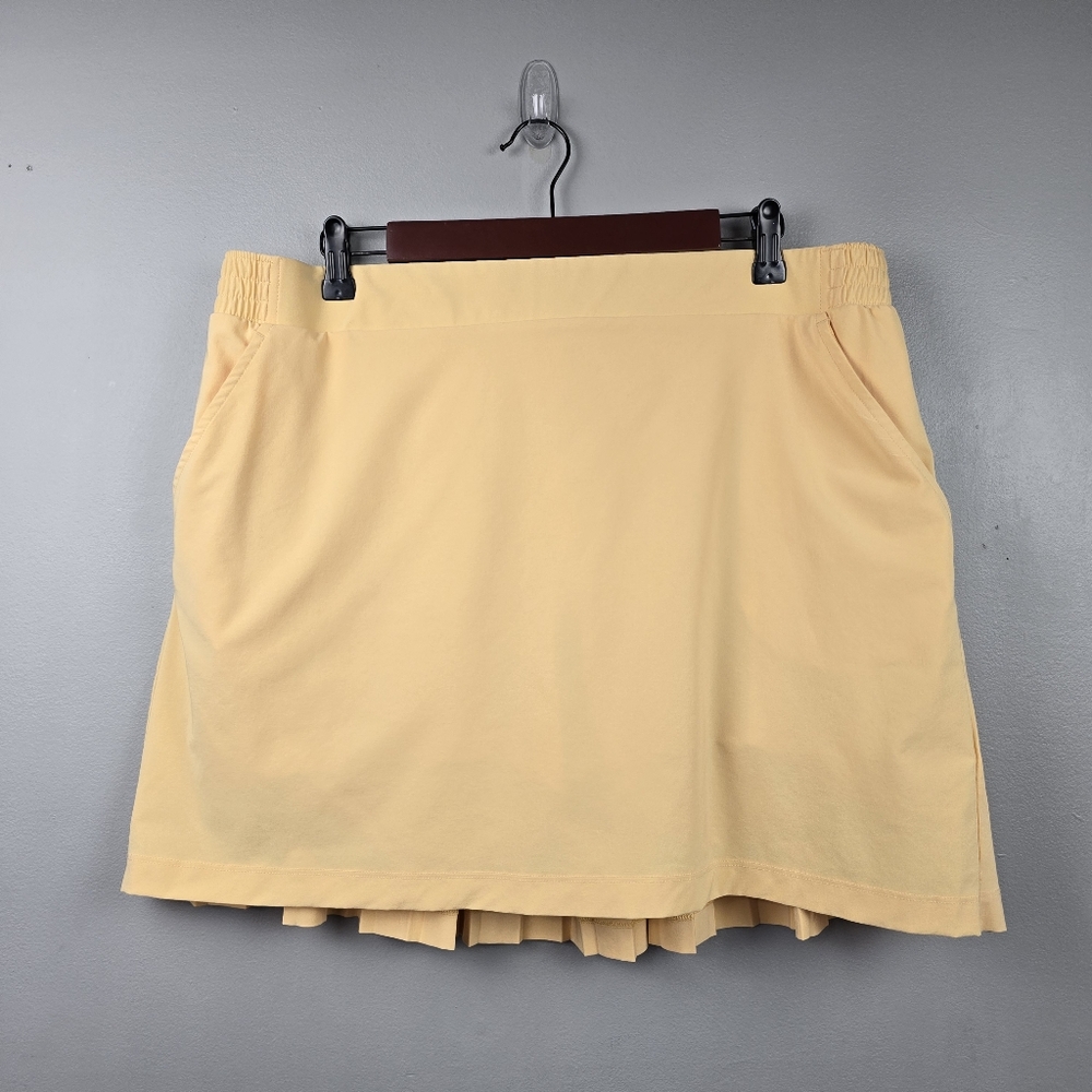 CALIA Tennis Skort Yellow Womens Sz XL Athletic Golf Tenniscore Ivy League